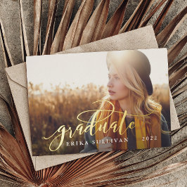 Script Graduation 2-sided Photo Party Folieneinladung