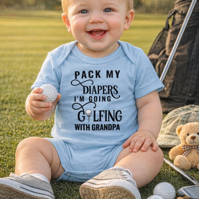 Script Grandpa's Golfing Buddy Baby Bodysuit Strampler (Von Creator hochgeladen)