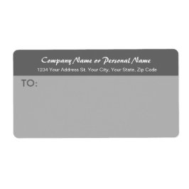 Script Gray Business Mailing Label