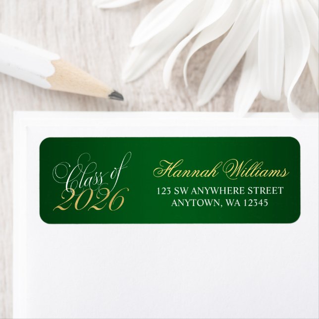 Script Green Gold 2021 Graduation Return Address (Insitu)