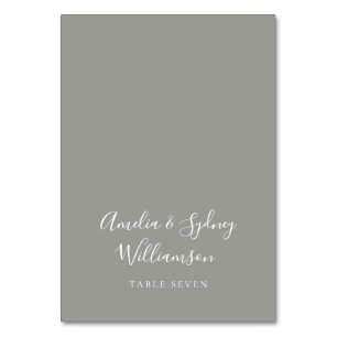 Script gris minimaliste Nom personnalisé Carte de
