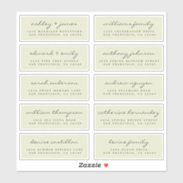 Script Guest Address Labels ORDER 6" oder 8" Blatt