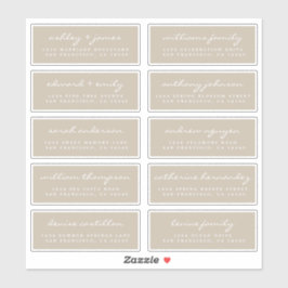 Script Guest Address Labels ORDER 6" oder 8" Blatt