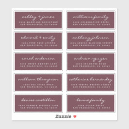 Script Guest Address Labels ORDER 6" oder 8" Blatt