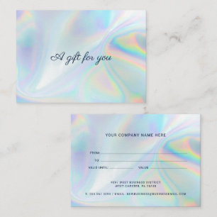 Script holographique Certificat cadeau d'entrepris