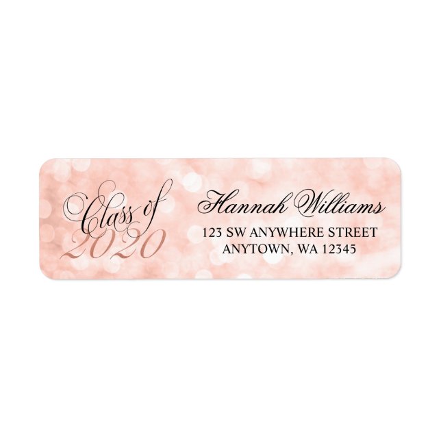 Script-Imitate Rose Gold 2020 Abschluss (Vorne)