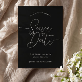 Script individuelle Name Schwarze Hochzeit speiche Einladung