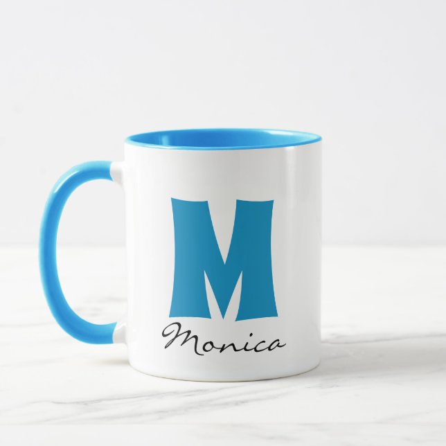 Script-Individuelle Name und Monogramm Tasse (Links)