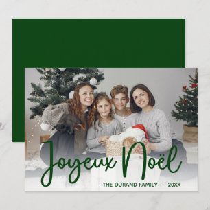 Script Joyeux Weihnachten Foto Holiday Card