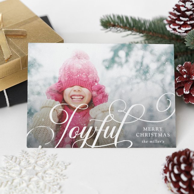 Script Joyful Typografy Foto Weihnachten (Von Creator hochgeladen)