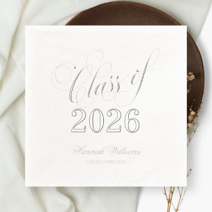 Script-Klasse 2025 Abschluss Silver Servietten Mit Folie