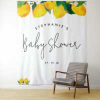 Script Lemon Baby Shower Foto Stand Hintergrund