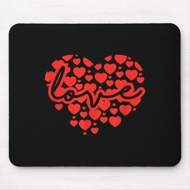 Script Love Heart Of Hearts Valentine's Day  Mousepad (Vorne)