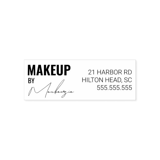 Script Make-up-Studio Name Rücksendeadresse Telefo Permastempel (Design)