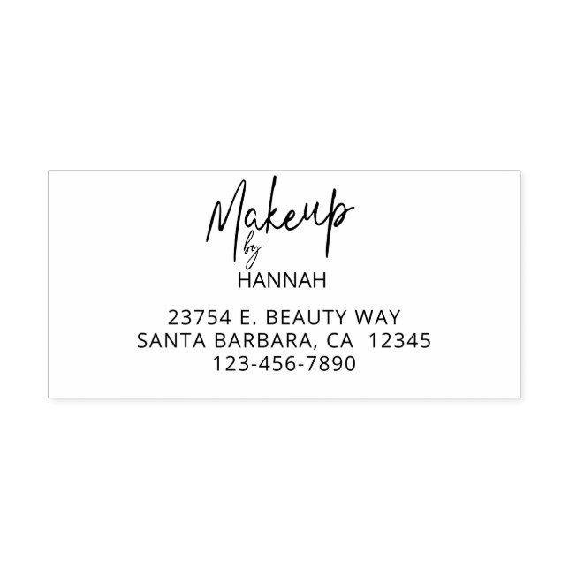 Script Makeup Studio Name Return Address Permastempel (Design)