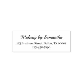 Script Makeup Studio Name Return Address Phone Permastempel