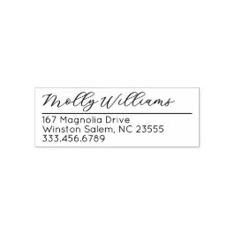 Script Makeup Studio Name Return Address Phone Permastempel