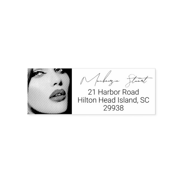 Script Makeup Studio Name Return Address Photo Permastempel (Design)