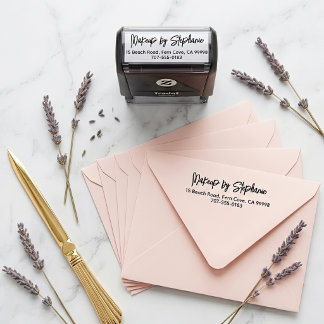 Script Makeup Studio Name Rücksendeadresse Telefon Permastempel