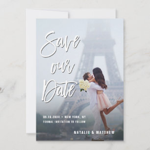 Script manuscrit blanc Enregistrer notre Carte pho