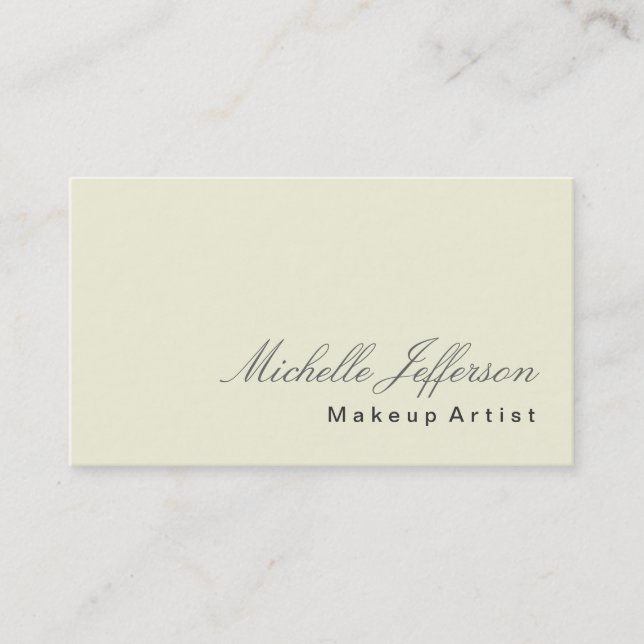 Script maquillage Carte de visite beige (Devant)