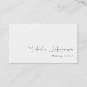 Script maquillage Carte de visite blanc simple