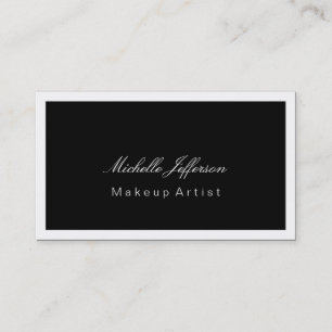 Script maquillage noir blanc Carte de visite
