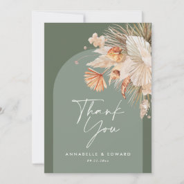 Script mariage élégant merci sage vert moderne