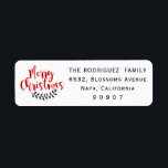 Script Merry Christmas Return Address Label<br><div class="desc">Script Merry Christmas Return Address Label</div>