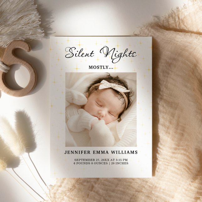 Script minimal bienheureux Faire-part plat nouveau (Créateur téléchargé)