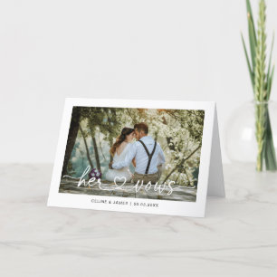 Script minimaliste Amour Coeur Ses Vows Carte