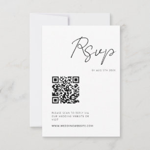 Script minimaliste moderne RSVP QR Code