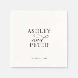 Script Minimalistisch Classic Wedding Serviette