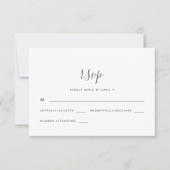 Script moderne avec Dots Mariage Rsvp (Devant)