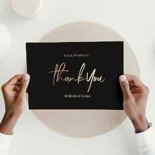 Script moderne Black Gold   Cartes à huile Merci