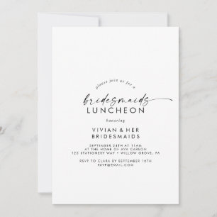 Script moderne Bridesmaitres déjeuner Invitation