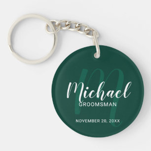 Script moderne Groomsmen personnalisé Monogramme&N