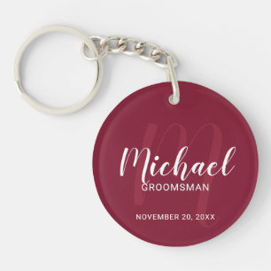 Script moderne Groomsmen personnalisé Monogramme&N