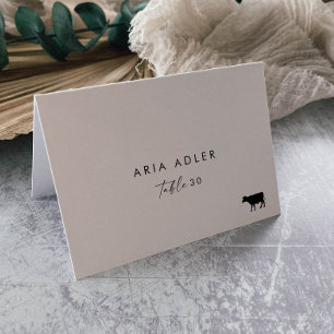 Script moderne Menu Boeuf Option Mariage Cartes de