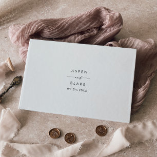 Script moderne Monogramme Mariage livre d'hôtes