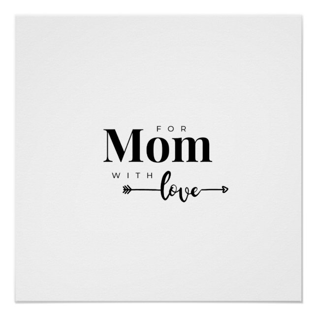 Script Moderne Pour Maman Avec Amour Poster Glossy (Devant)