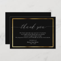 Script moderne Simple Sympathy Gold Carte de remer