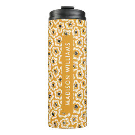 Script Monogram Blume Thermal Tumbler Thermosbecher