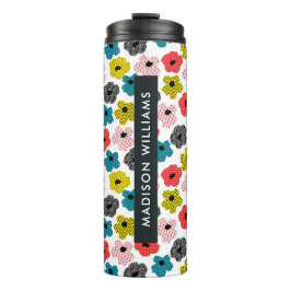 Script Monogram Blume Thermal Tumbler Thermosbecher