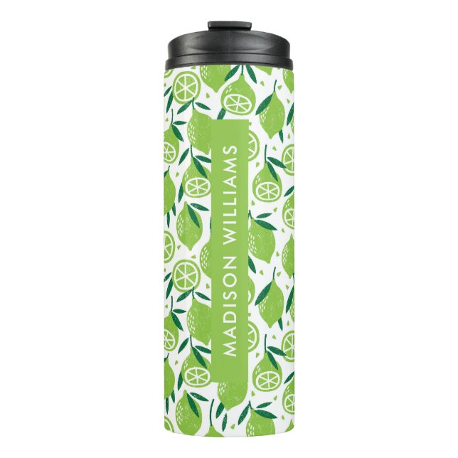 Script Monogram Fruchtthermal Tumbler Thermosbecher (Vorderseite)