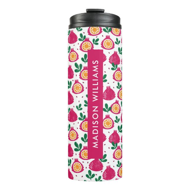 Script Monogram Fruchtthermal Tumbler Thermosbecher (Vorderseite)