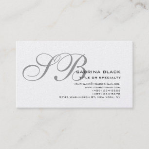 Script Monogram Gray Consultant-Visitenkarte Visitenkarte