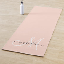 Script Monogram Peach Pink