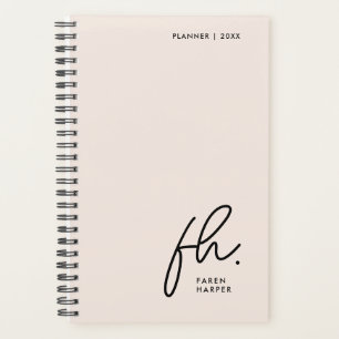 Script Monogramme Simple Élégant Blush Rose Femini