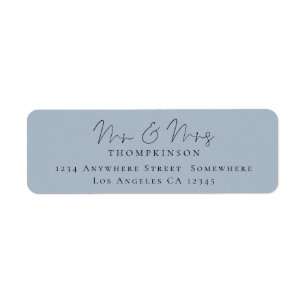 Script Mr. and Mrs Dusty Blue Return Name Address